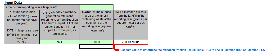 HH-5 Input Spreadsheet Data Entry into the Green Cells